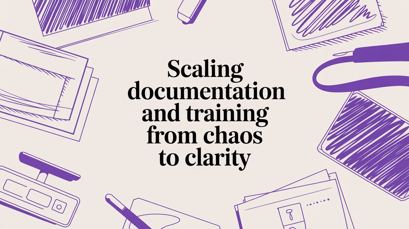 Scaling Documentation and Training from Chaos to Clarity