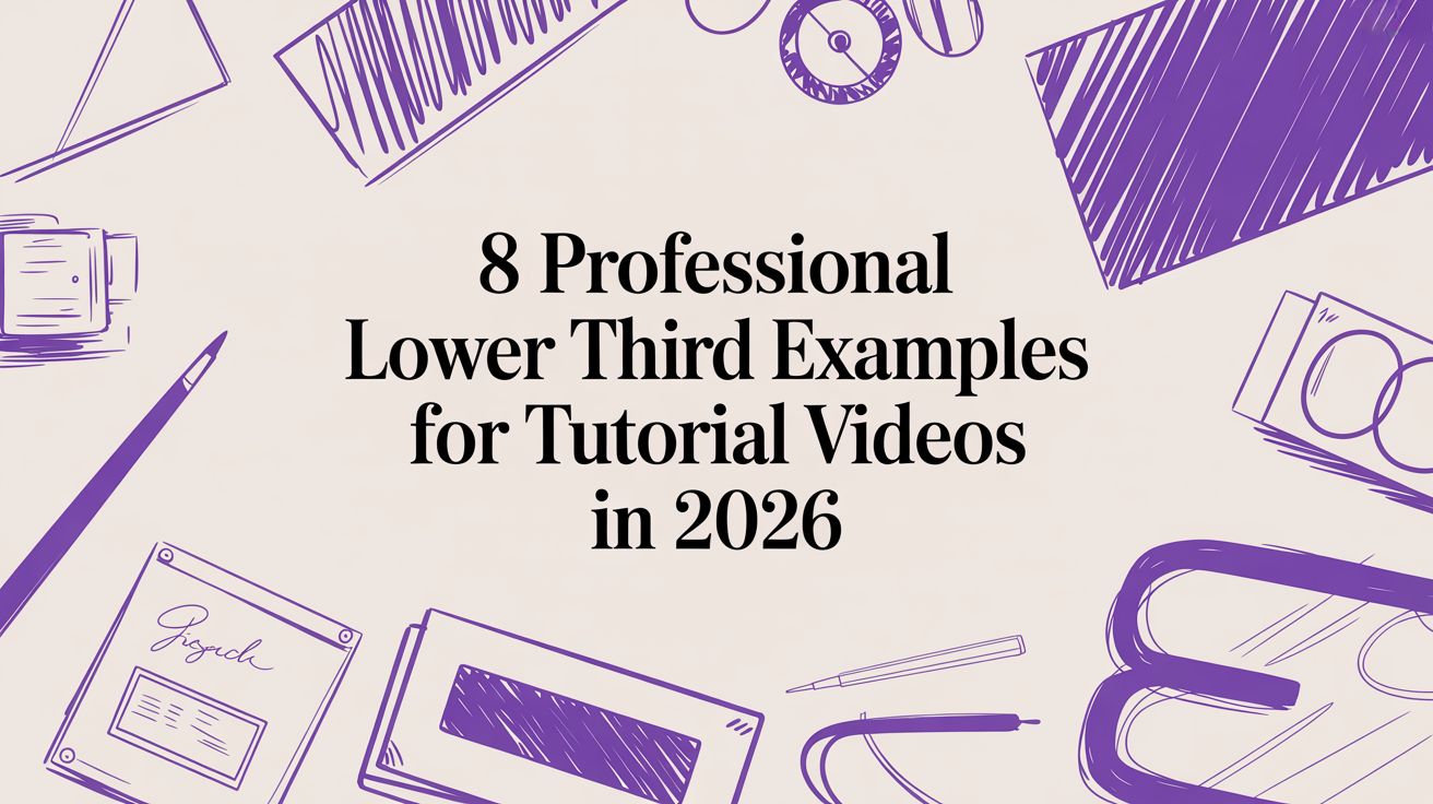 8 Professional Lower Third Examples for Tutorial Videos in 2026