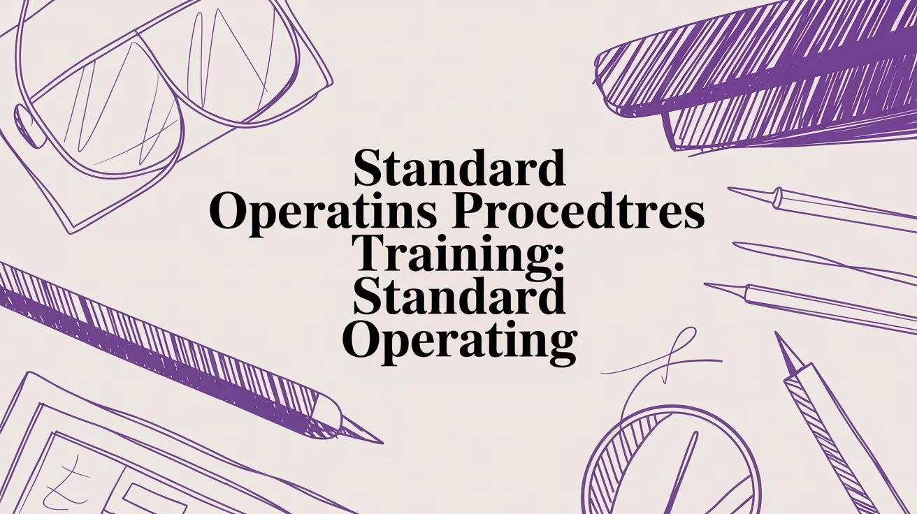 Standard Operating Procedures Training: Standard Operating