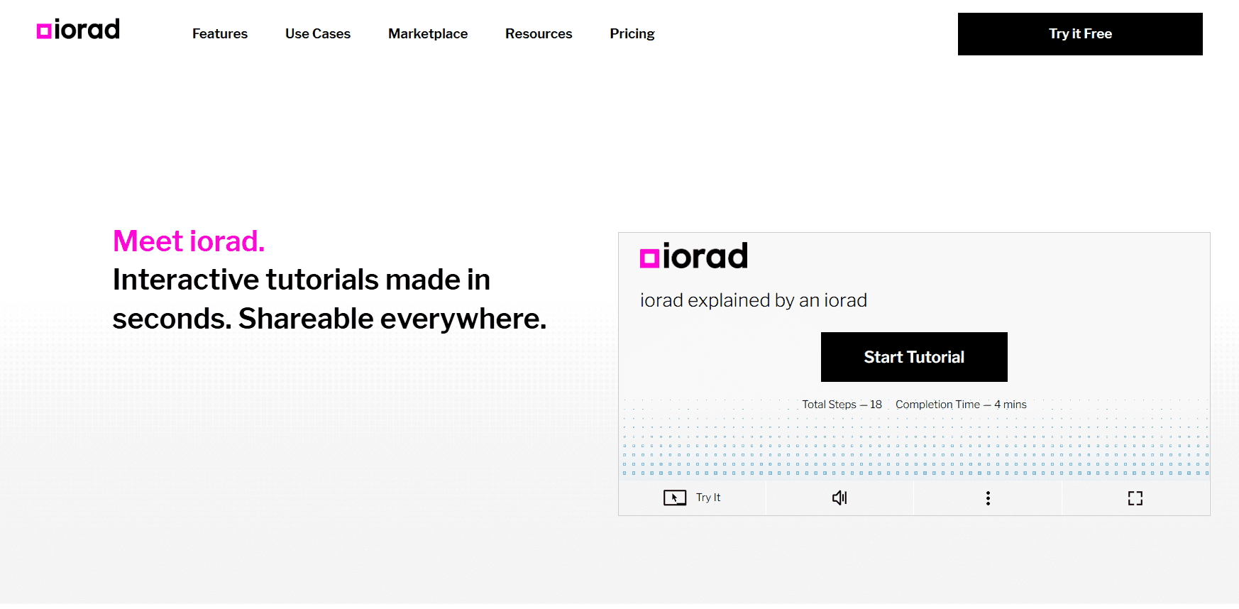 Iorad — interactive tutorial builder with step-by-step walkthroughs