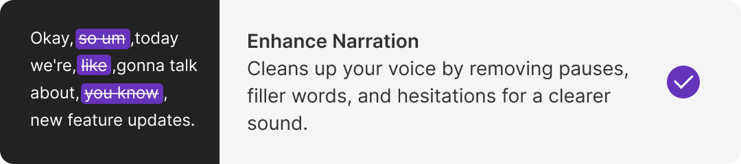 Enhance Narration