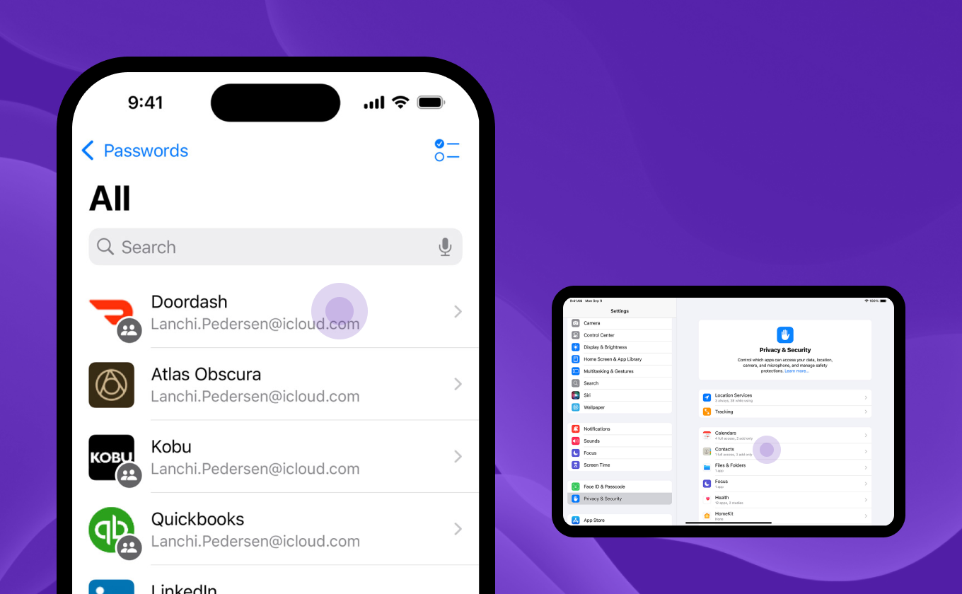 Tap visualization on iPad