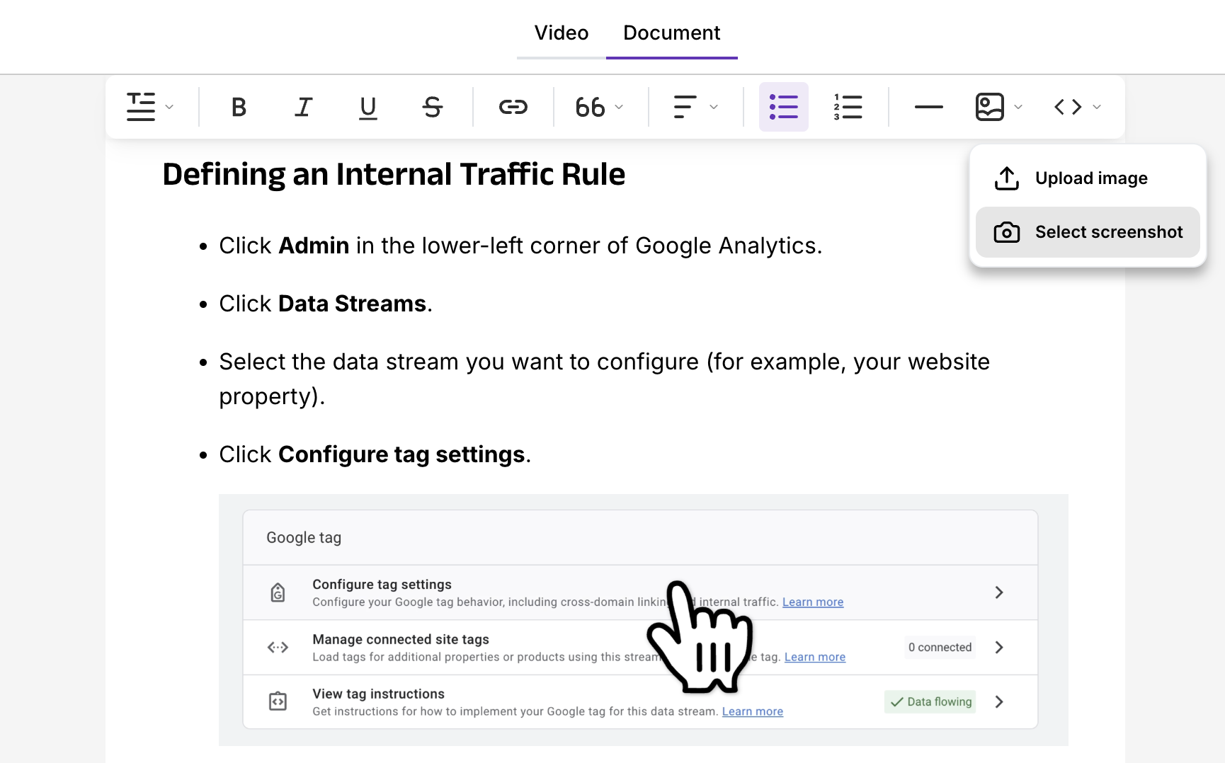 Document Generation — Turn Videos into Step-by-Step Guides