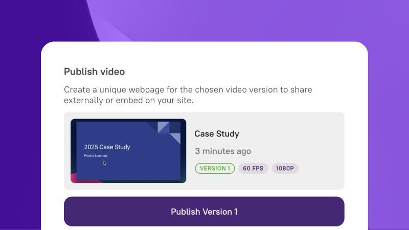 Embed, Smart Sharing & AI Motion Blur